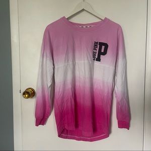 RARE Victoria’s Secret PINK Ombré Varsity Crew Shirt